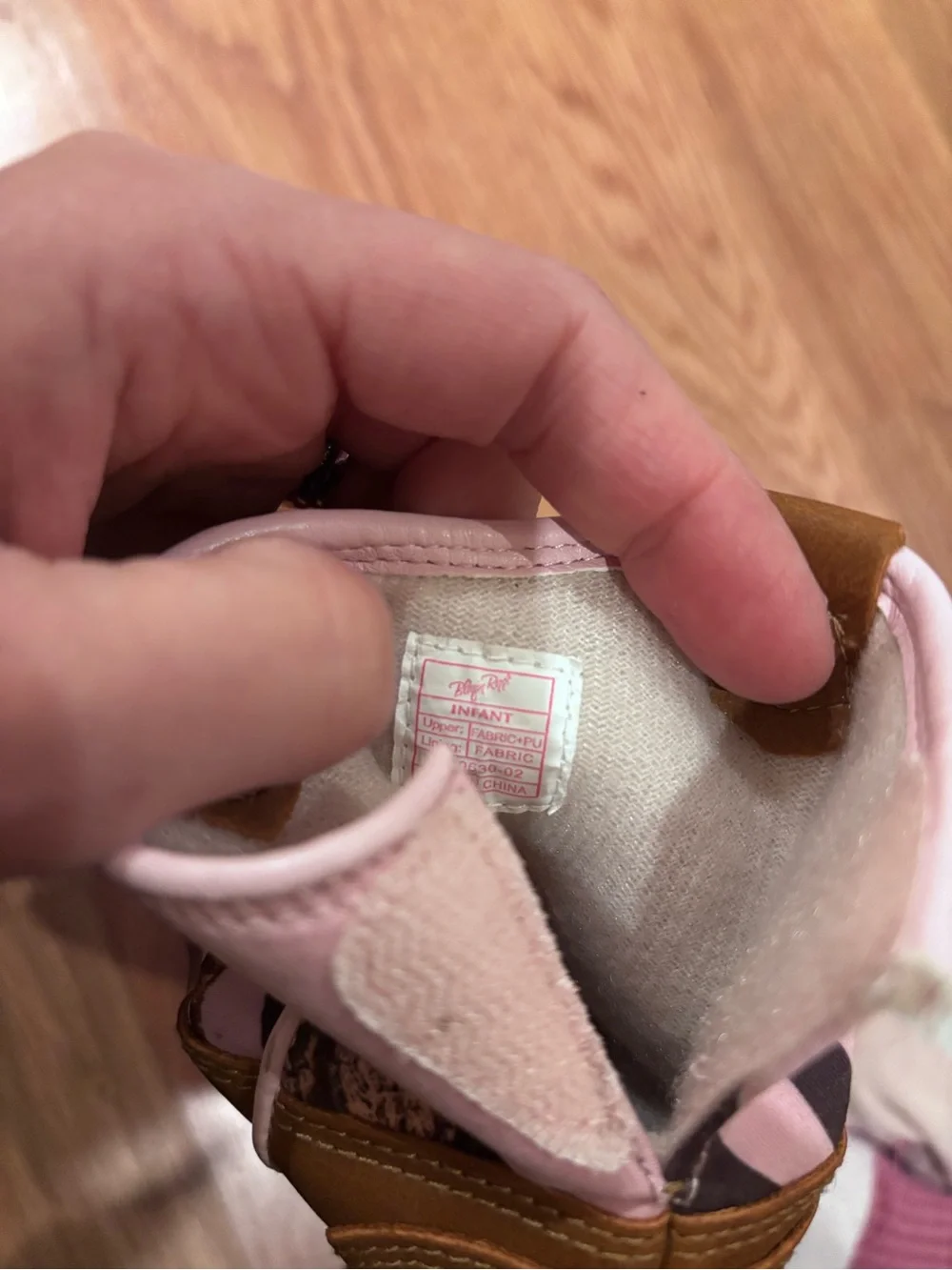 NWOT. Blazin Roxx Brown and Pink Toddlers' Western Booties. 0-6 months.